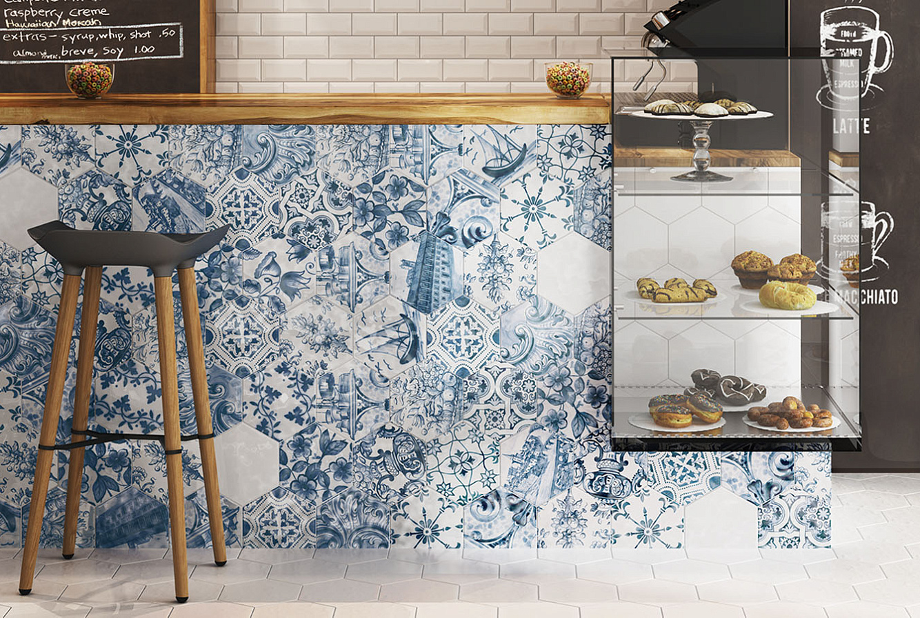 HEXATILE BIANCO BRILLO / BIANCO MATE / PATCHWORK LISBOA